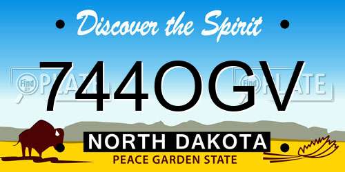 744OGV North Dakota License Plate