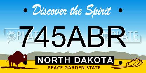 745ABR North Dakota License Plate