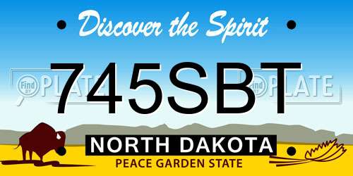 745SBT North Dakota License Plate