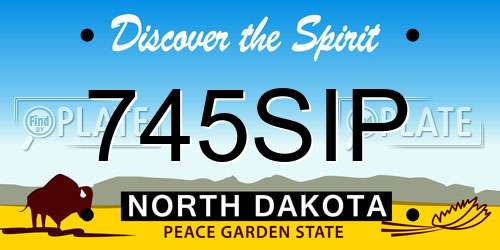 745SIP North Dakota License Plate