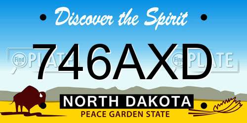 746AXD North Dakota License Plate