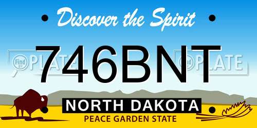 746BNT North Dakota License Plate