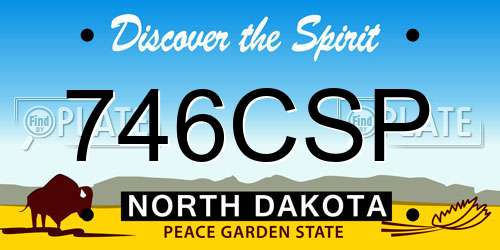 746CSP North Dakota License Plate