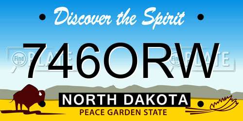 746ORW North Dakota License Plate