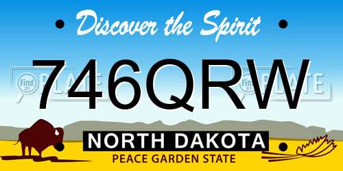746QRW North Dakota License Plate