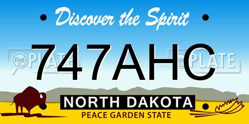747AHC North Dakota License Plate