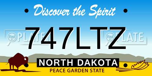 747LTZ North Dakota License Plate