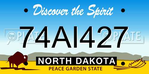 74AI427 North Dakota License Plate