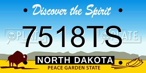 7518TS North Dakota License Plate
