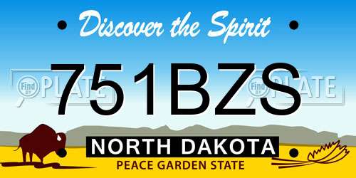 751BZS North Dakota License Plate