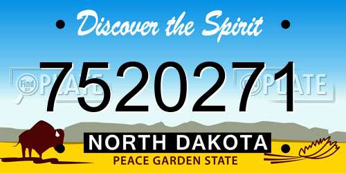 7520271 North Dakota License Plate