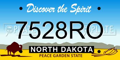 7528RO North Dakota License Plate