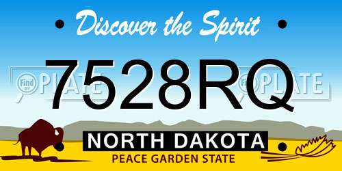 7528RQ North Dakota License Plate