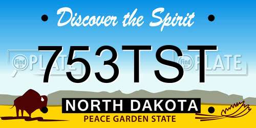 753TST North Dakota License Plate