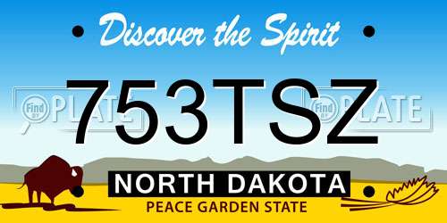 753TSZ North Dakota License Plate