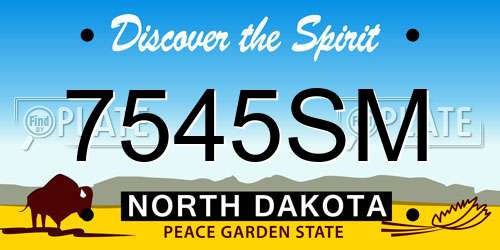 7545SM North Dakota License Plate