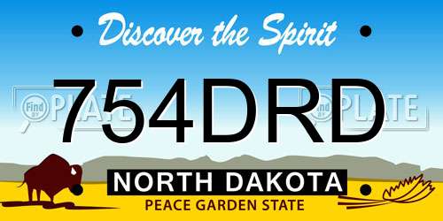 754DRD North Dakota License Plate