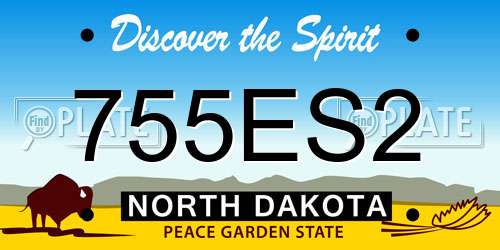 755ES2 North Dakota License Plate
