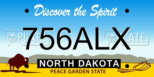 756ALX North Dakota License Plate