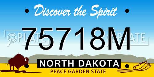 75718M North Dakota License Plate