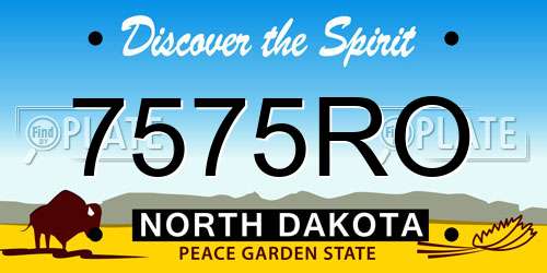 7575RO North Dakota License Plate