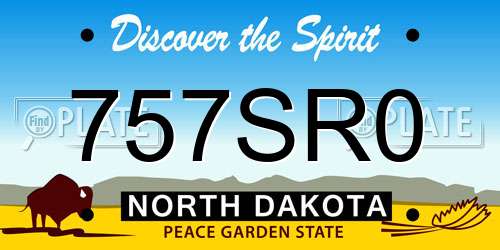757SR0 North Dakota License Plate