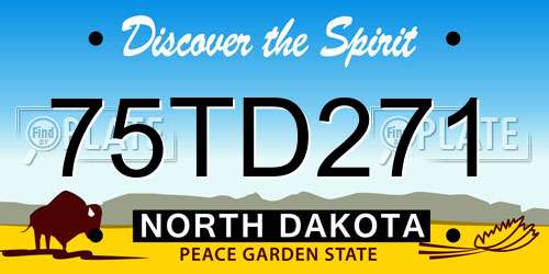 75TD271 North Dakota License Plate