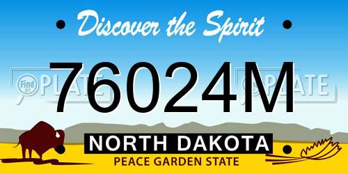 76024M North Dakota License Plate