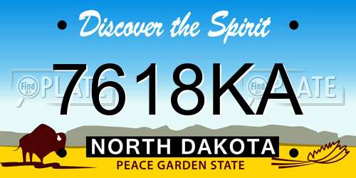 7618KA North Dakota License Plate