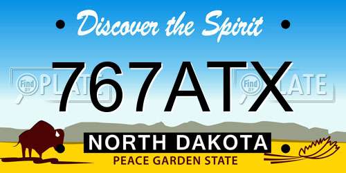 767ATX North Dakota License Plate