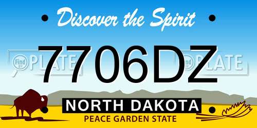 7706DZ North Dakota License Plate