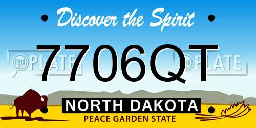 7706QT North Dakota License Plate