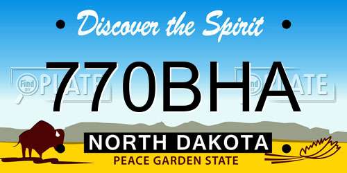 770BHA North Dakota License Plate