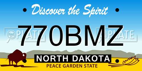 770BMZ North Dakota License Plate