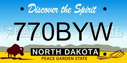 770BYW North Dakota License Plate