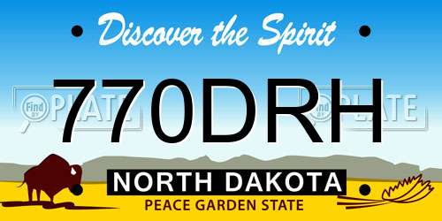 770DRH North Dakota License Plate