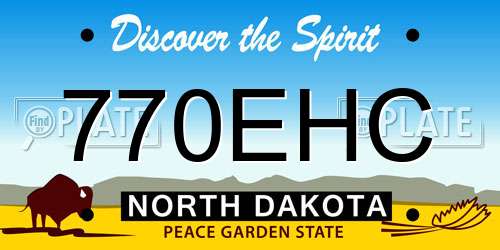 770EHC North Dakota License Plate
