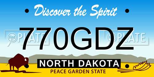 770GDZ North Dakota License Plate