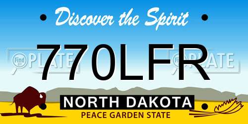 770LFR North Dakota License Plate