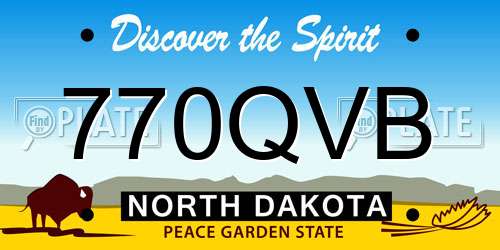 770QVB North Dakota License Plate