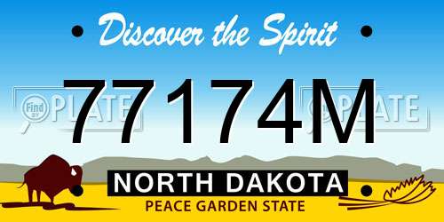 77174M North Dakota License Plate