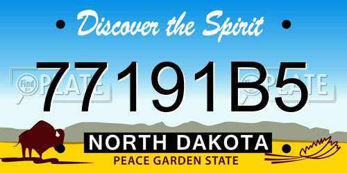 77191B5 North Dakota License Plate