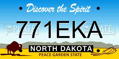 771EKA North Dakota License Plate