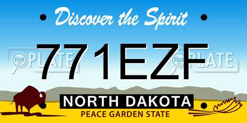 771EZF North Dakota License Plate
