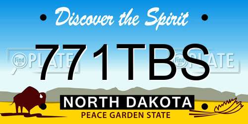 771TBS North Dakota License Plate