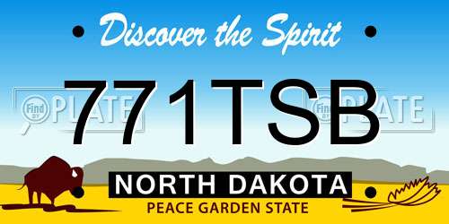 771TSB North Dakota License Plate