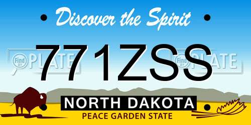 771ZSS North Dakota License Plate