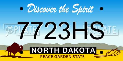 7723HS North Dakota License Plate