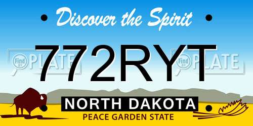 772RYT North Dakota License Plate