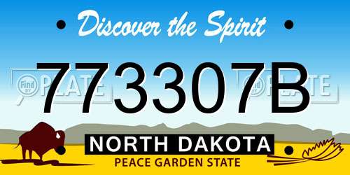 773307B North Dakota License Plate
